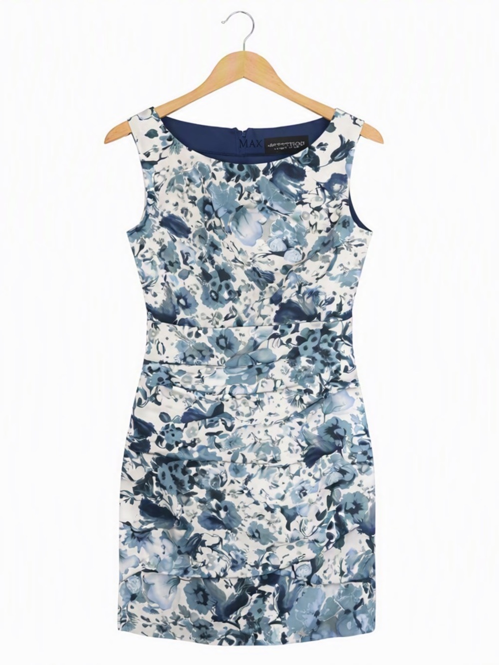 5/$25 Connected Apparel Blue Floral Sheath Dress Size 12